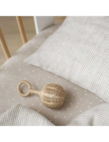 Baby lanena prevleka za vzglavnik Stripes