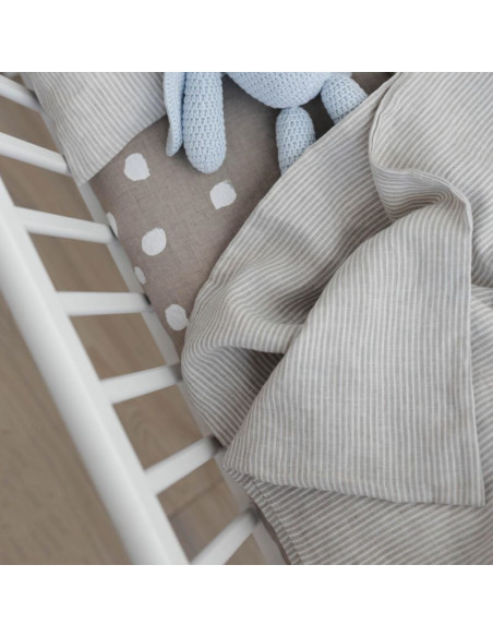 Baby lanena prevleka za odejo Stripes