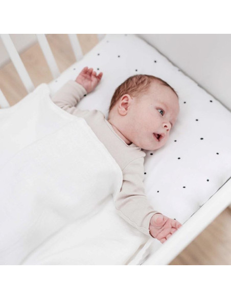 Pure White Linen Baby Duvet Cover