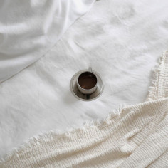 Pure White Linen Double Duvet Cover 2