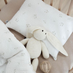 Olive tree muslin baby pillowcase 2