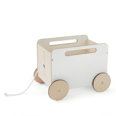 Wooden Toy Chest on Wheels