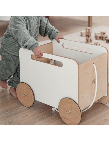 Wooden Toy Chest on Wheels
