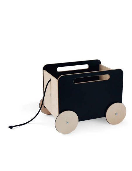 Wooden Toy Chest on Wheels - blackboard