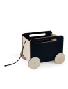 Wooden Toy Chest on Wheels - blackboard