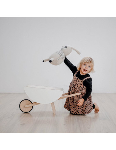 Wooden Toy Wheelbarrow for Kids
