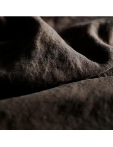 Lanena prevleka za odejo Mocha