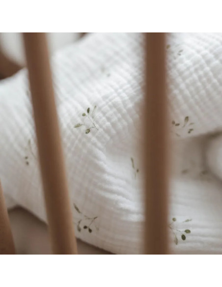 Olive Tree Muslin Baby Duvet Cover