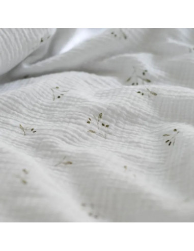 Olive Tree Muslin Duvet Cover