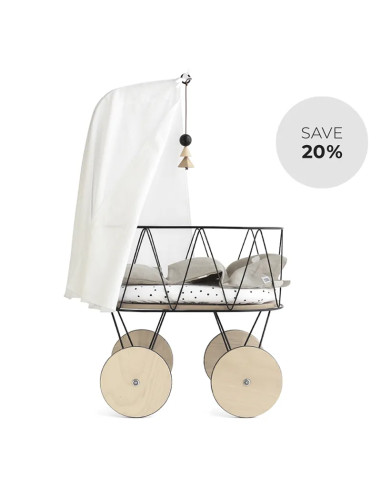 Set posteljice za lutke s posteljnino in baldahinom