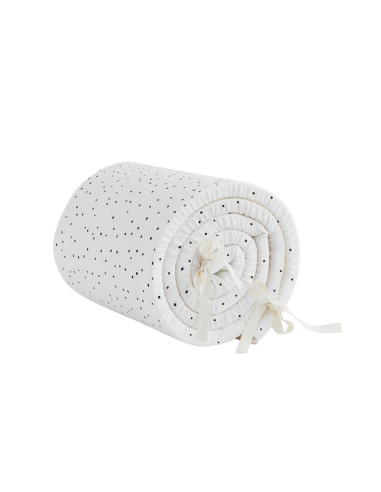 Zaščitna obroba za otroško posteljo - Black Confetti