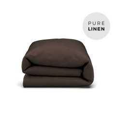 Chocolate Linen Duvet Cover