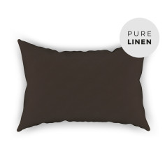 Chocolate Linen Pillowcase