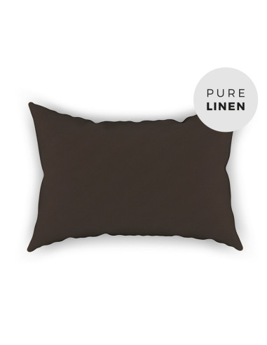 Chocolate Linen Pillowcase