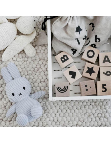 Miffy Zajček iz Korduroja v Ledeno Modri Barvi