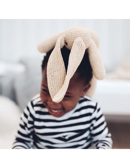 Crochet Cotton Bunny in Honey