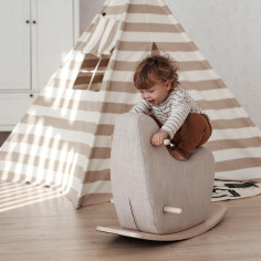 Toddler Rocking Horse in Gray 2