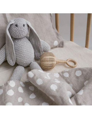 Crochet Cotton Bunny in Silver