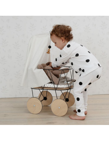 Dolly Cot Set with Bedding and Canopy