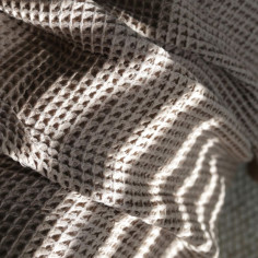 Cotton Waffle Bedspread in mocha