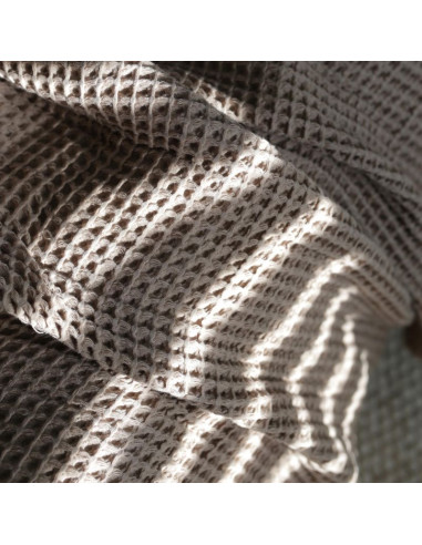 Mocha Cotton Waffle Bedspread