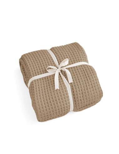 Mocha Cotton Waffle Bedspread