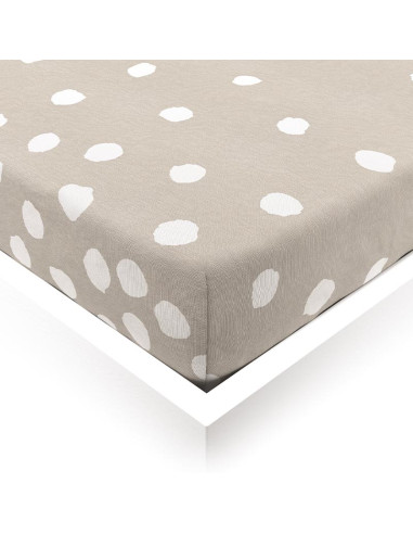 Buttons Linen Baby Fitted Sheet