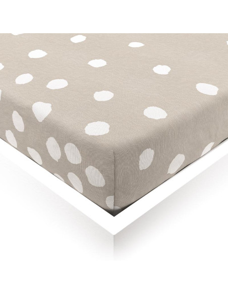 Buttons Linen Toddler Fitted Sheet