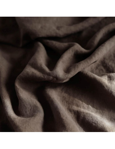 Mocha Linen Duvet Cover
