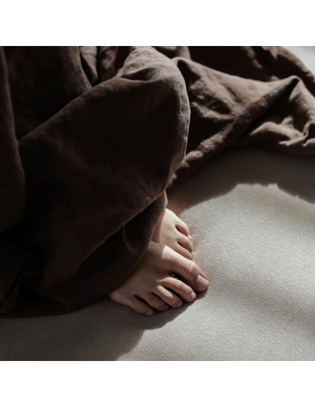 Mocha Linen Duvet Cover