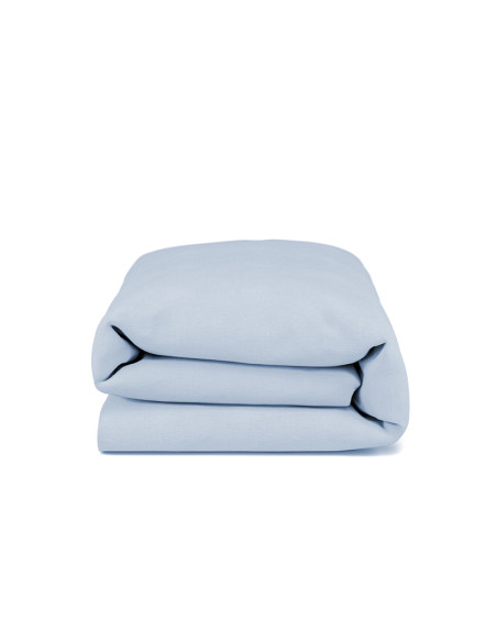 Soft Blue Linen Duvet Cover