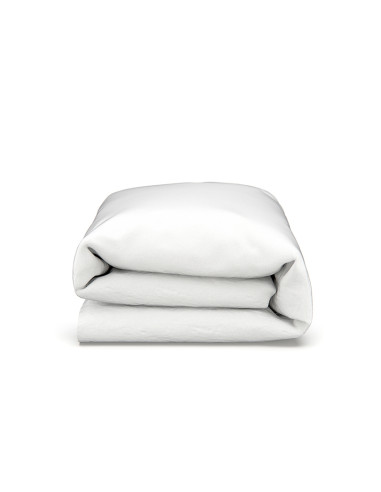 Pure White Linen Double Duvet Cover