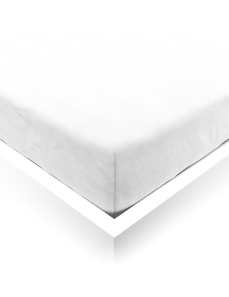 Pure White Linen Fitted Sheet