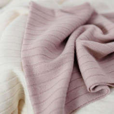 CASHMERE baby blanket - CHAMPAGNE BLUSH 2