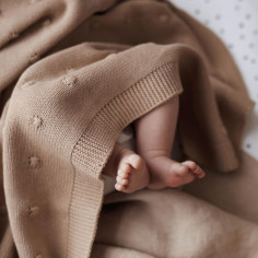 Popcorn Baby Blanket - Mocha 2