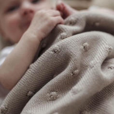 Popcorn Baby Blanket - Sand 2