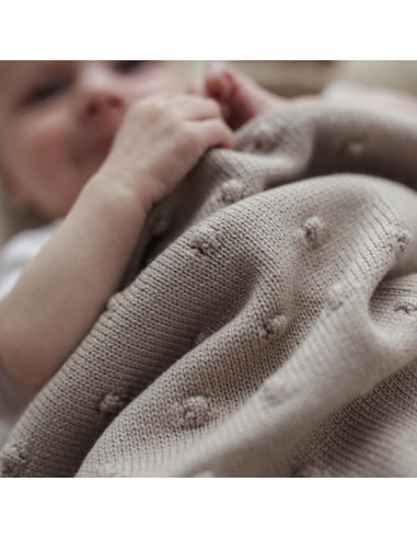Popcorn Baby Blanket in Sand