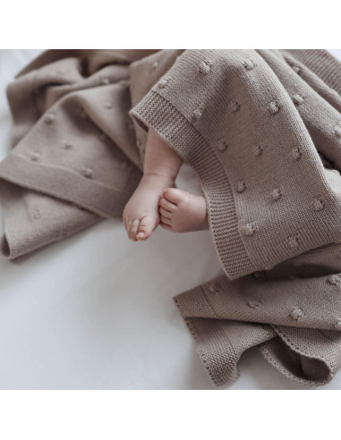 Popcorn Baby Blanket in Sand