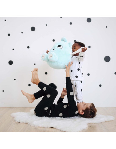 Cotton Kids Pyjamas – Black with grey dots