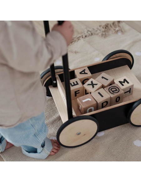 Wooden Baby Walker in Black