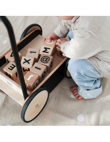 Wooden Baby Walker in Black