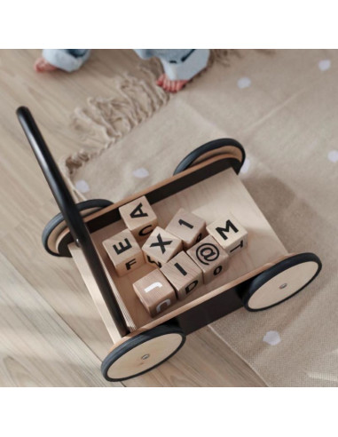 Wooden Baby Walker in Black