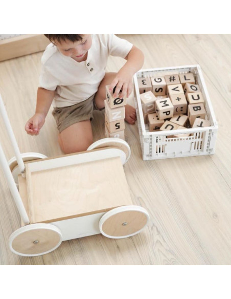 Wooden Baby Walker in White
