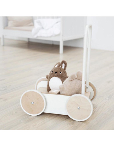 Wooden Baby Walker in White