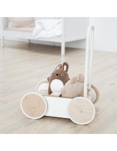 Wooden Baby Walker in White