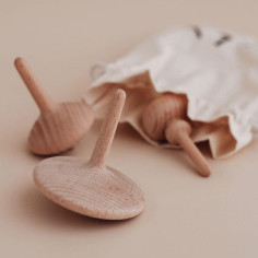 Wooden Spinning Top Three Little Woodies 2