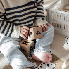 Black Wooden Alphabet Blocks 2