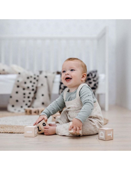 Wooden Alphabet Blocks in White