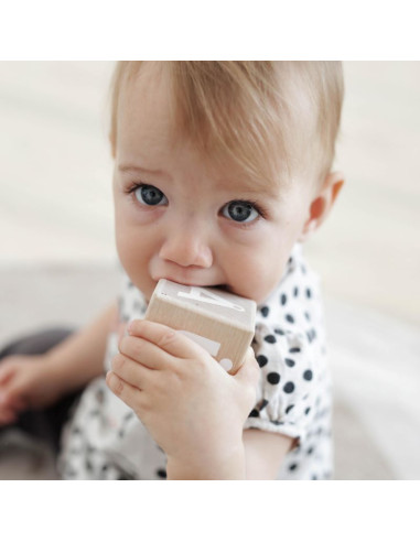 Wooden Alphabet Blocks in White