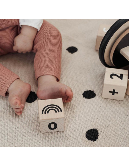 Wooden Math Blocks in Black